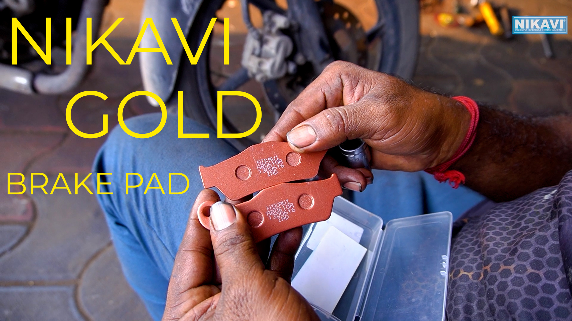 NIKAVI GDP02 Premium Gold Rear Disc Brake Pad Compatible with