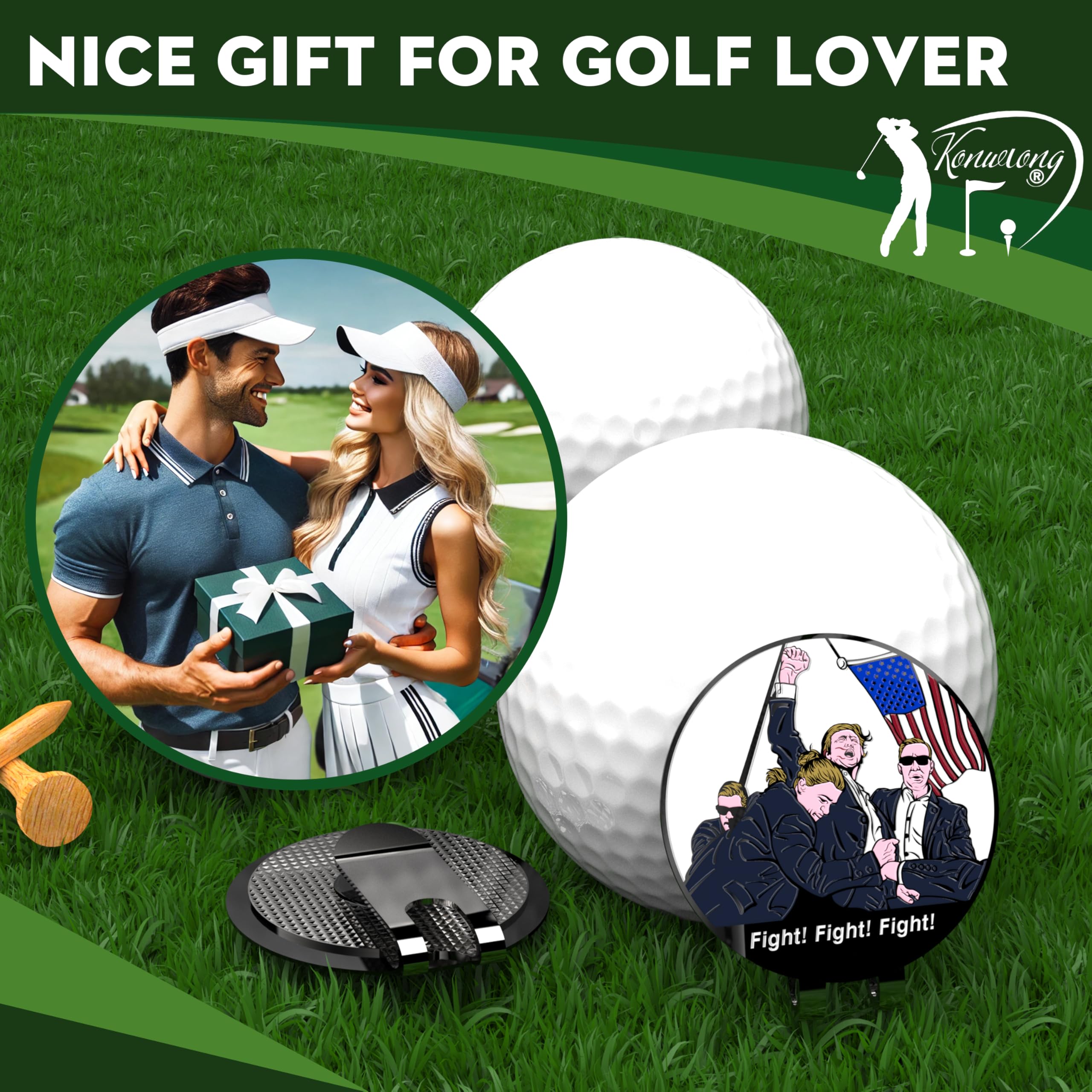 Divertido marcador de pelota de golf magnético con clip para sombrero de Putting Green | Accesorios de golf geniales para hombres y mujeres únicos | Regalos personalizados para golfistas