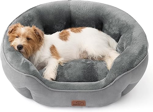 Miniatura 27 de Bedsure Camas lavables para perros, camas redondas con parte inferior antideslizante para gatos de interior, cachorros y gatitos, 20 pulgadas, azul