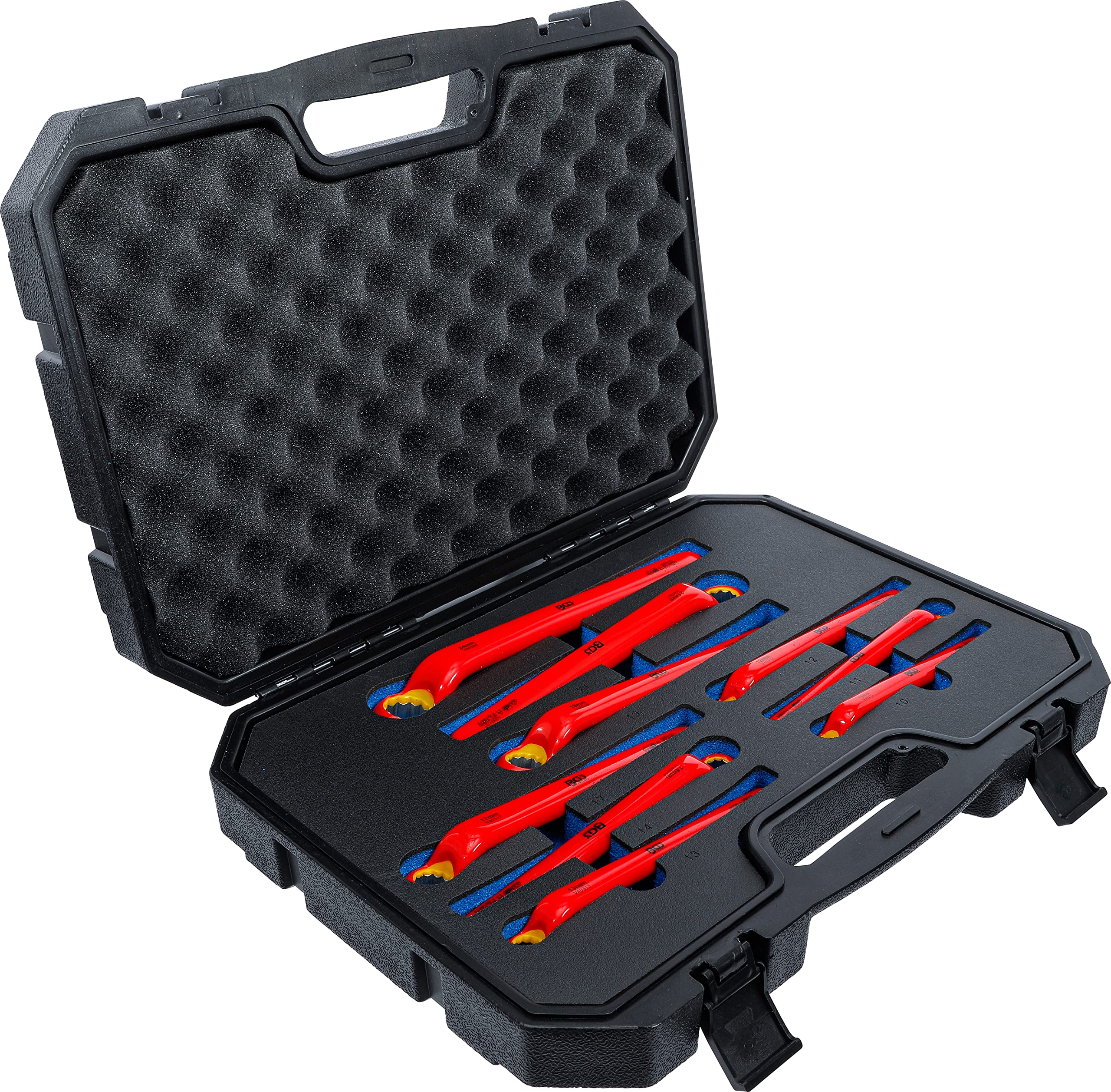 BGS 72035 | Juego de llaves combinadas VDE | largas acodadas | 10 - 24 mm | 9 piezas