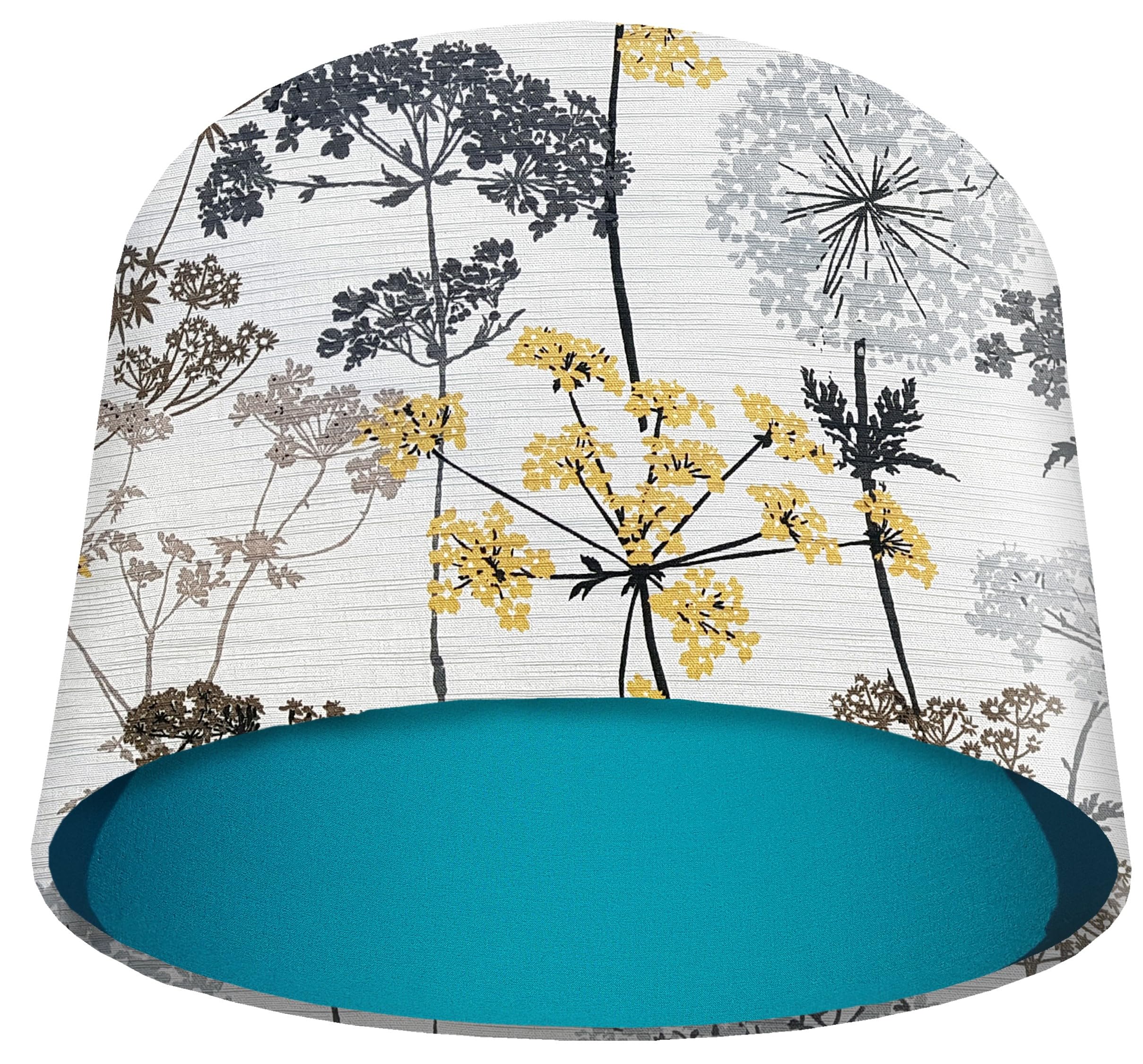 Cow Parsley Lined Lampshade with Coice of Colour (Teal)
