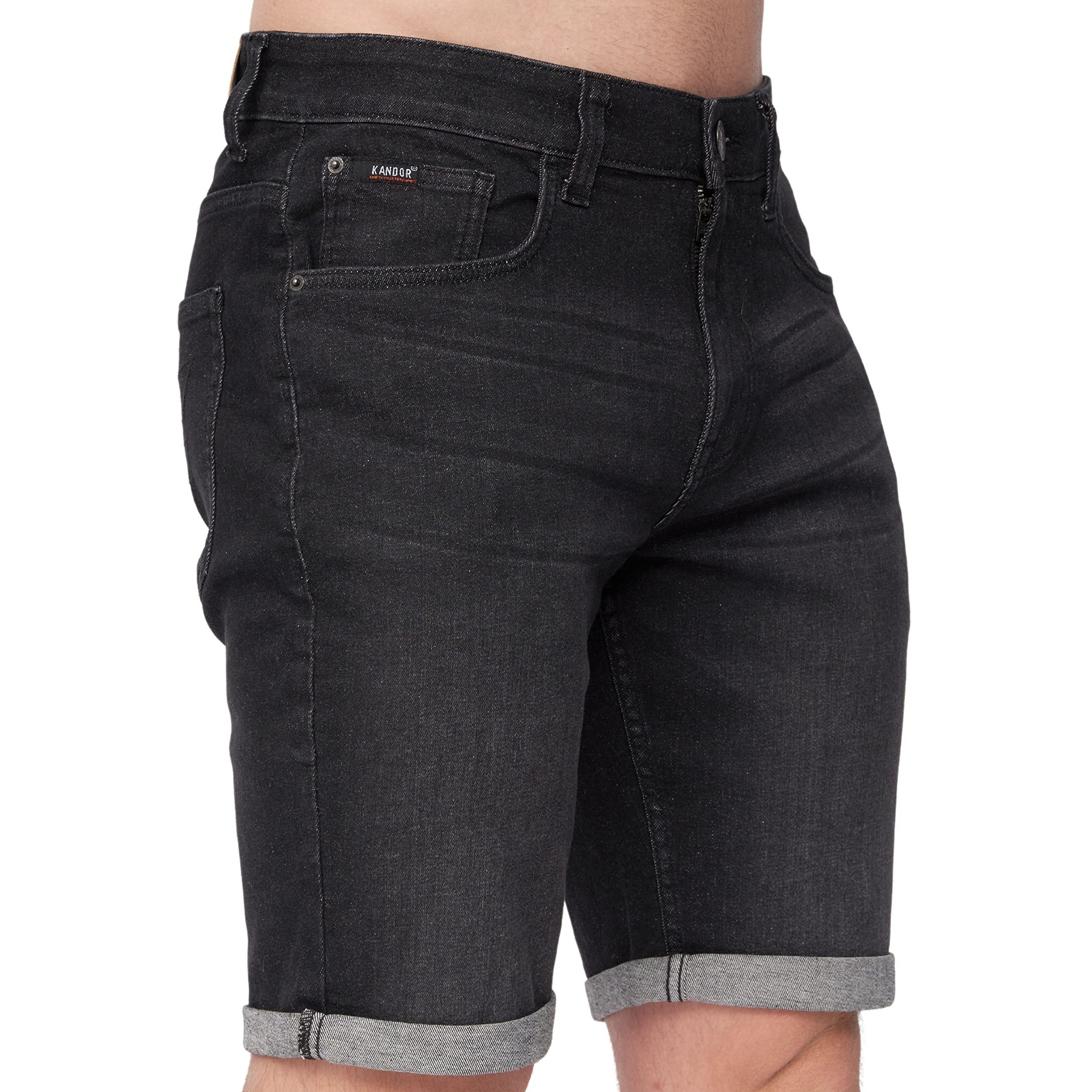 Kandor Pantalones Cortos Hombre – Shorts Tejanos de Verano, Pantalones Cortos Vaqueros, Bermudas para Hombres, Pantalon Corto Denim, Mens Jeans Short