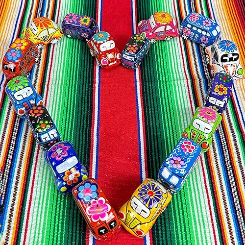 Miniatura 3 de FFX Artesania Salero mexicano  Diseño retro de los años 60 hippie artesano auto y mini autobús  Carrito y Autobús  Hecho a mano Saleros de Ceramica