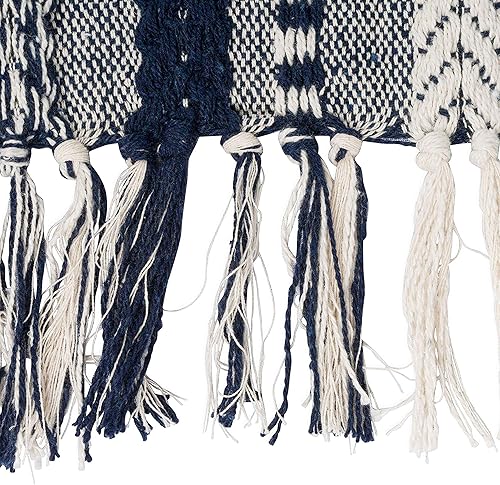 Vista 162 de DII Farmhouse - Camino de mesa trenzado a rayas, 15x72, azul marino