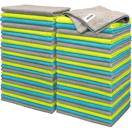 A Set of 50 Microfiber Cleaning Cloths for Auto Detailing