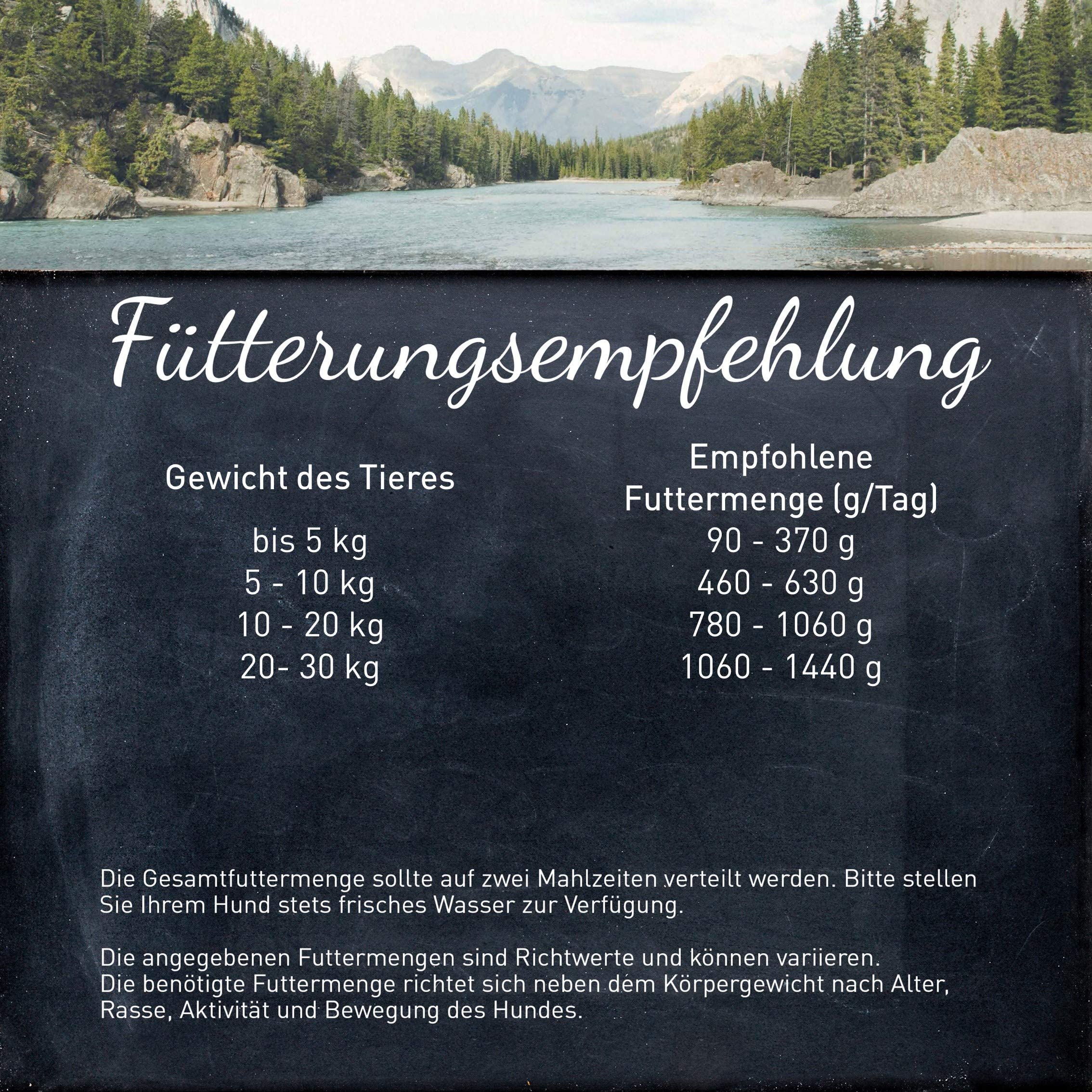 WILDES LAND – Wild | Nassfutter mit extra hohem Fleischanteil und natürlichen Zutaten für ausgewachsene Hunde. Alleinfutter ohne Zusatzstoffe in der Dose | 12x800g Wild