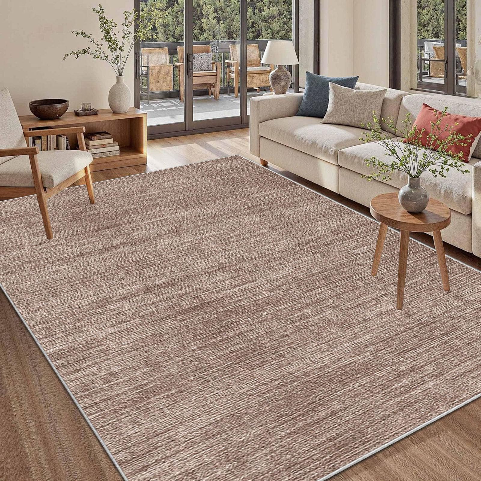 Tapis de salon lavable et antidérapant 60 x 70 cm pour décoration de chambre moderne