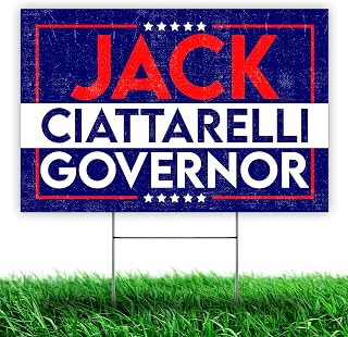 VOTANTA (18"x12") Jack Ciattarelli For New Jersey Governor Yard Sign With Stake, Vote for Jack Ciattarelli Republican Election Campaign Political Sign Outdoor Decorative Lawn