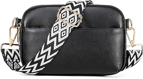 Miniatura 4 de Bolsos cruzados pequeños para mujer, de cuero vegano, cangureras cruzadas, bolso cruzado pequeño de hombro