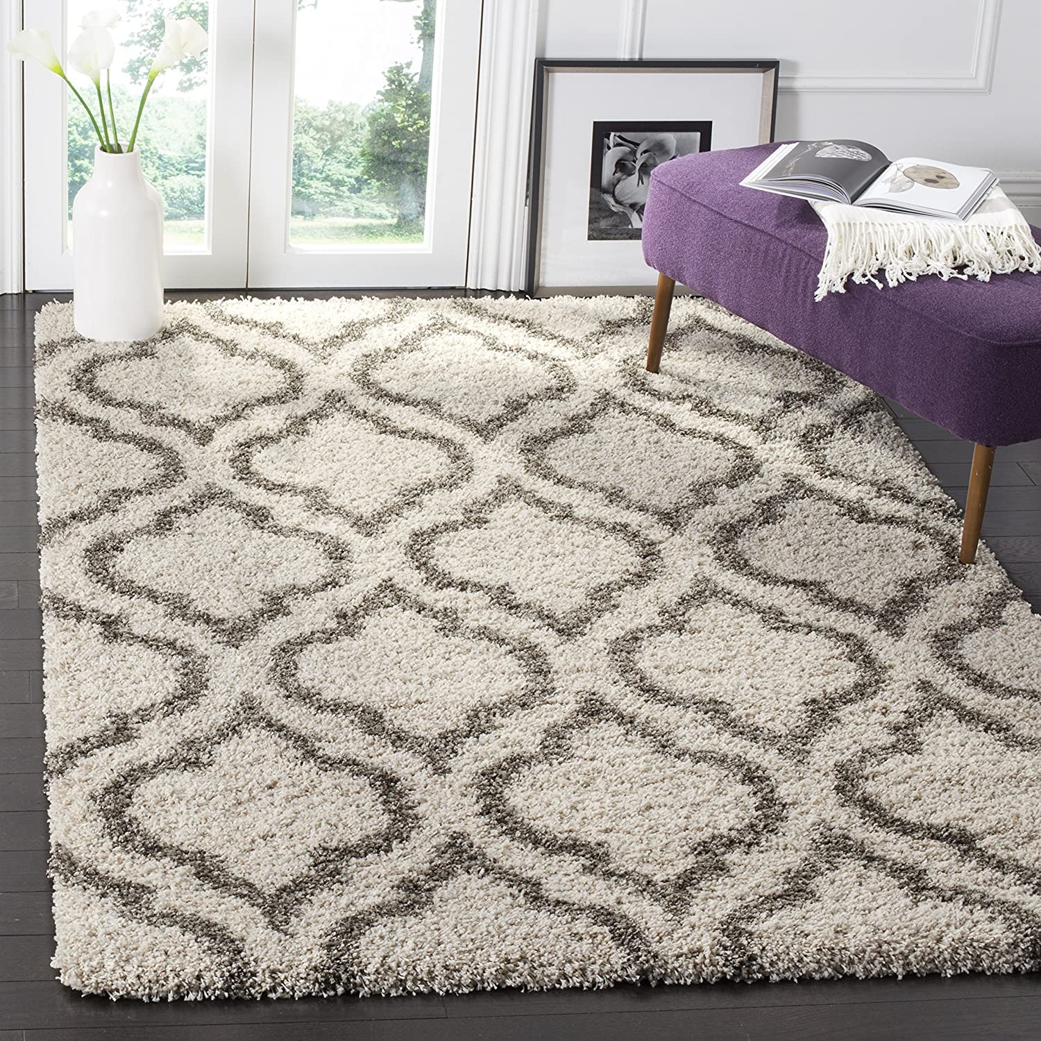 Modern Geometric Shag Rug - Multi-Color -29 Modern Geometric Shag Rug - Multi-Color -29