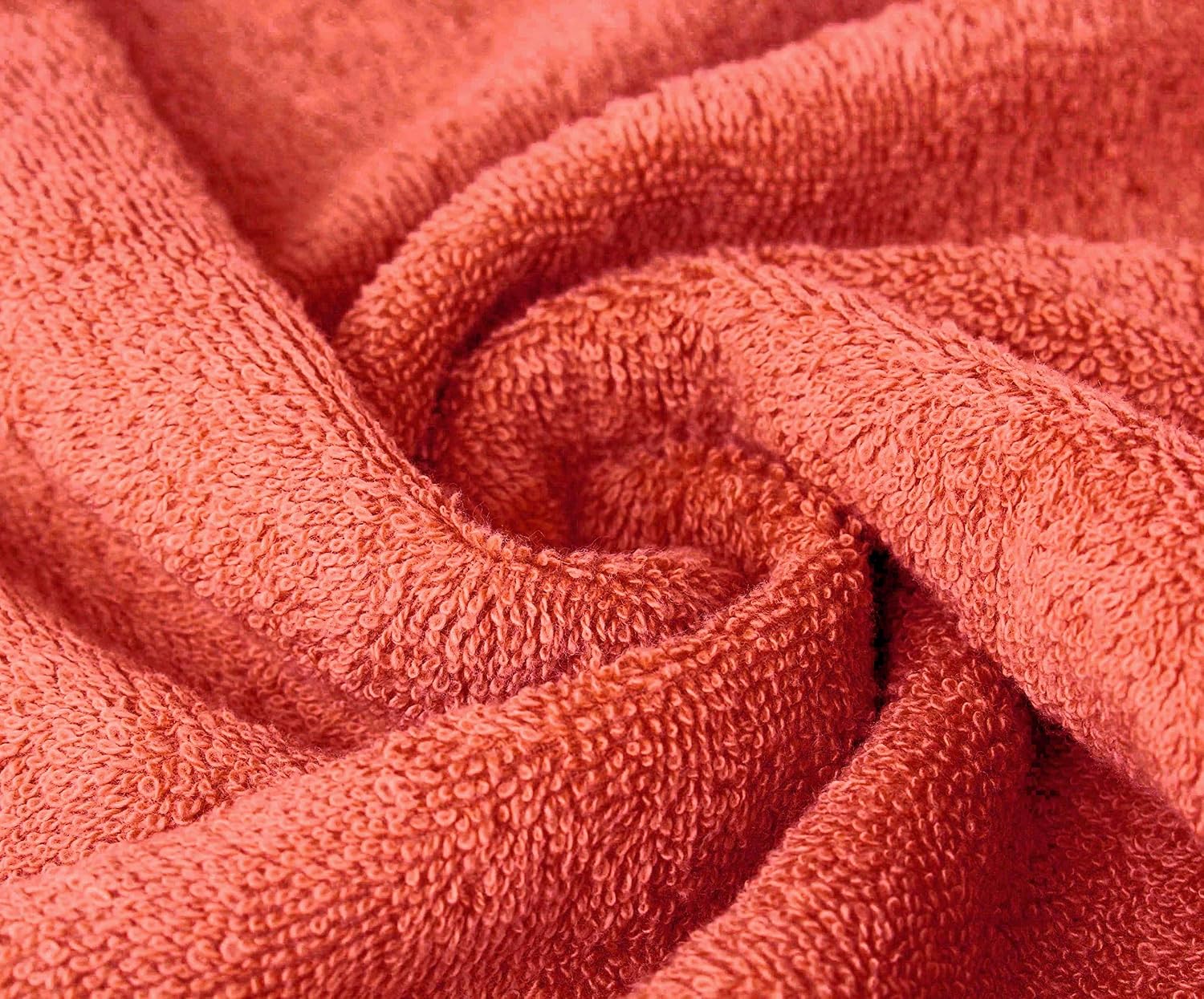 Beauty Threadz - 8 Piece Towel Set 2 Bath Towels, 2 Hand Towels, & 4 Washcloths 100% Ring Spun Cotton Towel Highly Absorbent, Ultra Soft & Fluffy Pack of 8 Bathroom Towel Set 500 GSM (Coral)