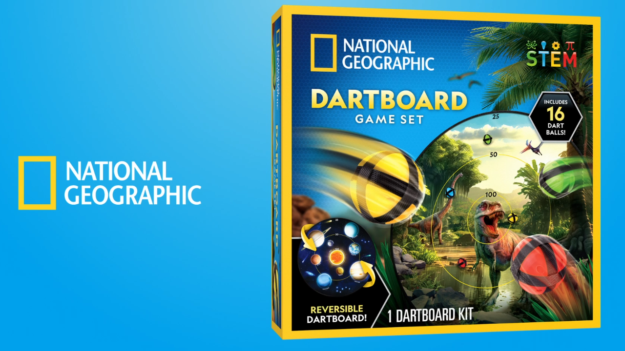 Amazon.com: National Geographic Dart Board for Kids - Dart Ball