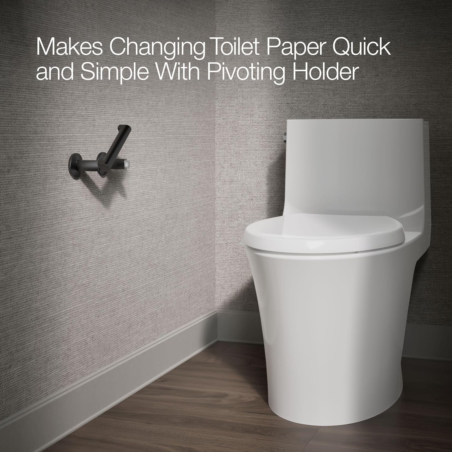 Kohler 78382-BGP Components™ Pivoting Toilet Paper Holder, Brushed Graphite