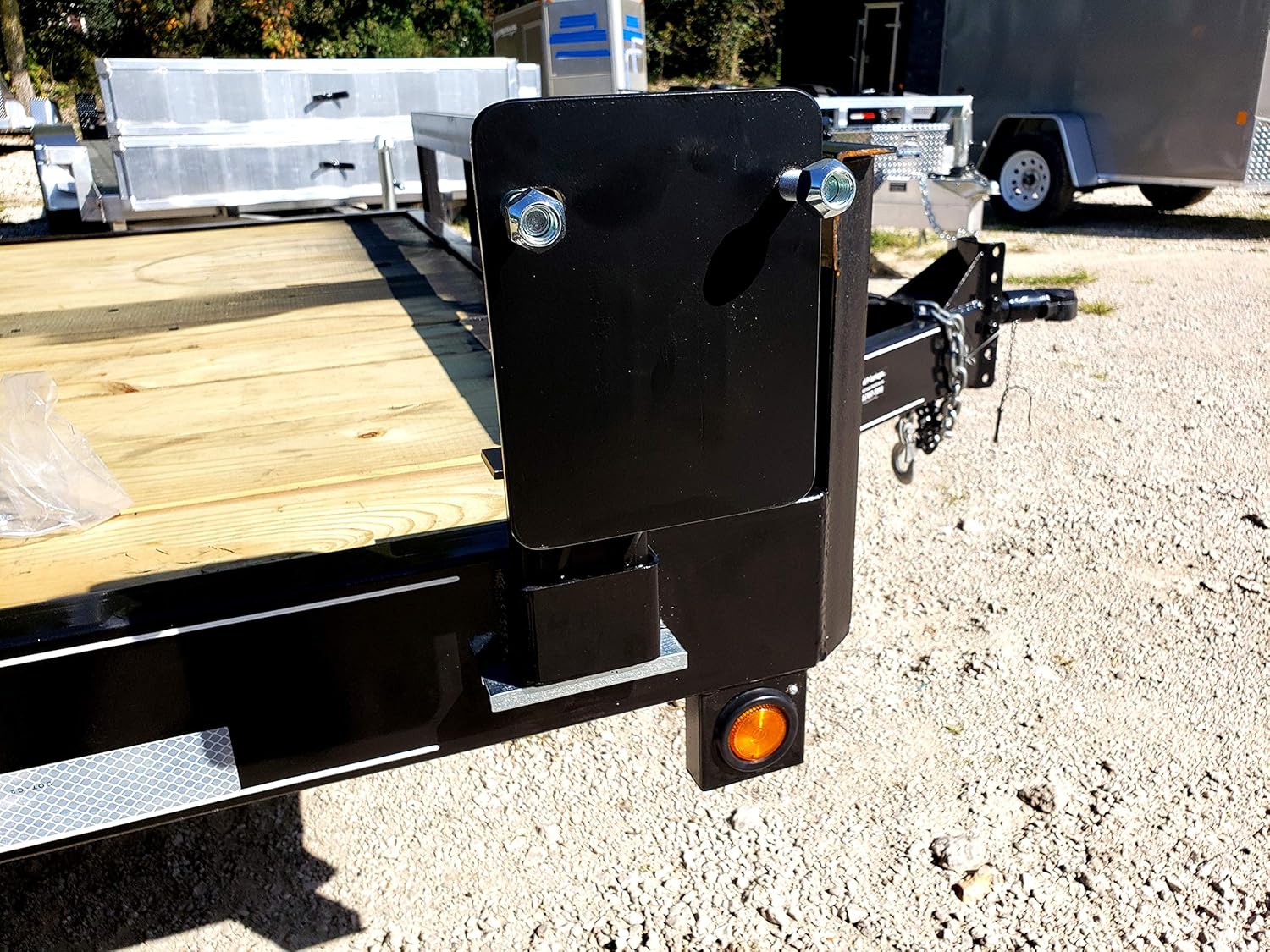 Trailer Stake Pocket Spare Tire Carrier Holder Powder Coated 5-8 Lug