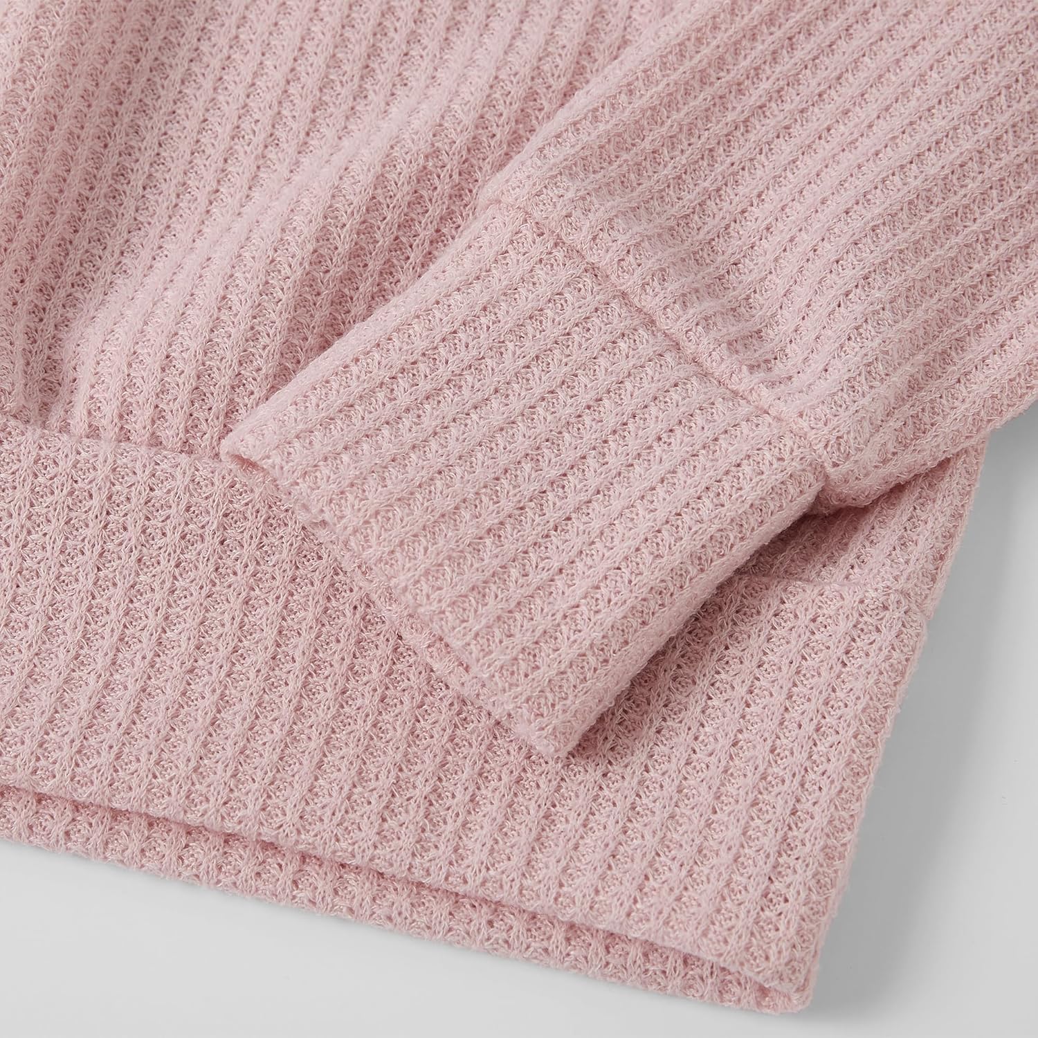 GIVON Women's Waffle Knit Pullover Hoodie Lightweight Long Sleeve Thin Casual Hooded Sweatshirt Comfort with Kanga Pocket - Image 6