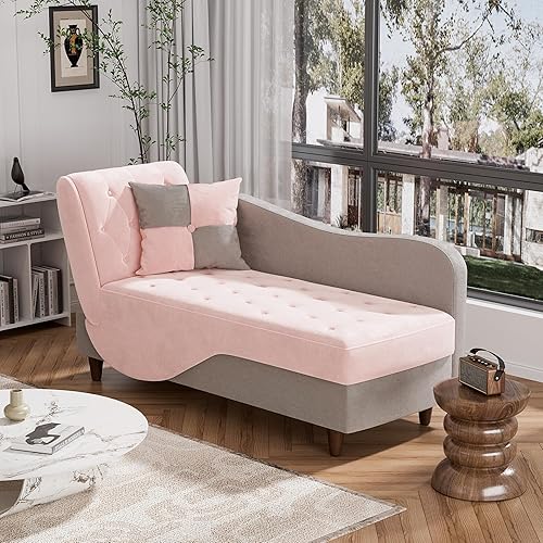 Tumbona reclinable ajustable para interiores con almacenamiento, sofá cama, sillón con almohada, futón de terciopelo 3 en 1, sofá cama para sala de