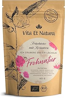 Frohnatur - 60 g loser BIO Fr&uuml;chtetee mit Kr&auml;utern - Der leckere Gute Laune Tee von Vita Et Natura