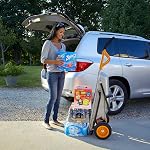 WORX WG050 Aerocart Multifunction 2-Wheeled Yard Cart, Dolly, and Wheelbarrow with Flat Free Tires – Orange, Black, and Silver 18" x 12" x 42"