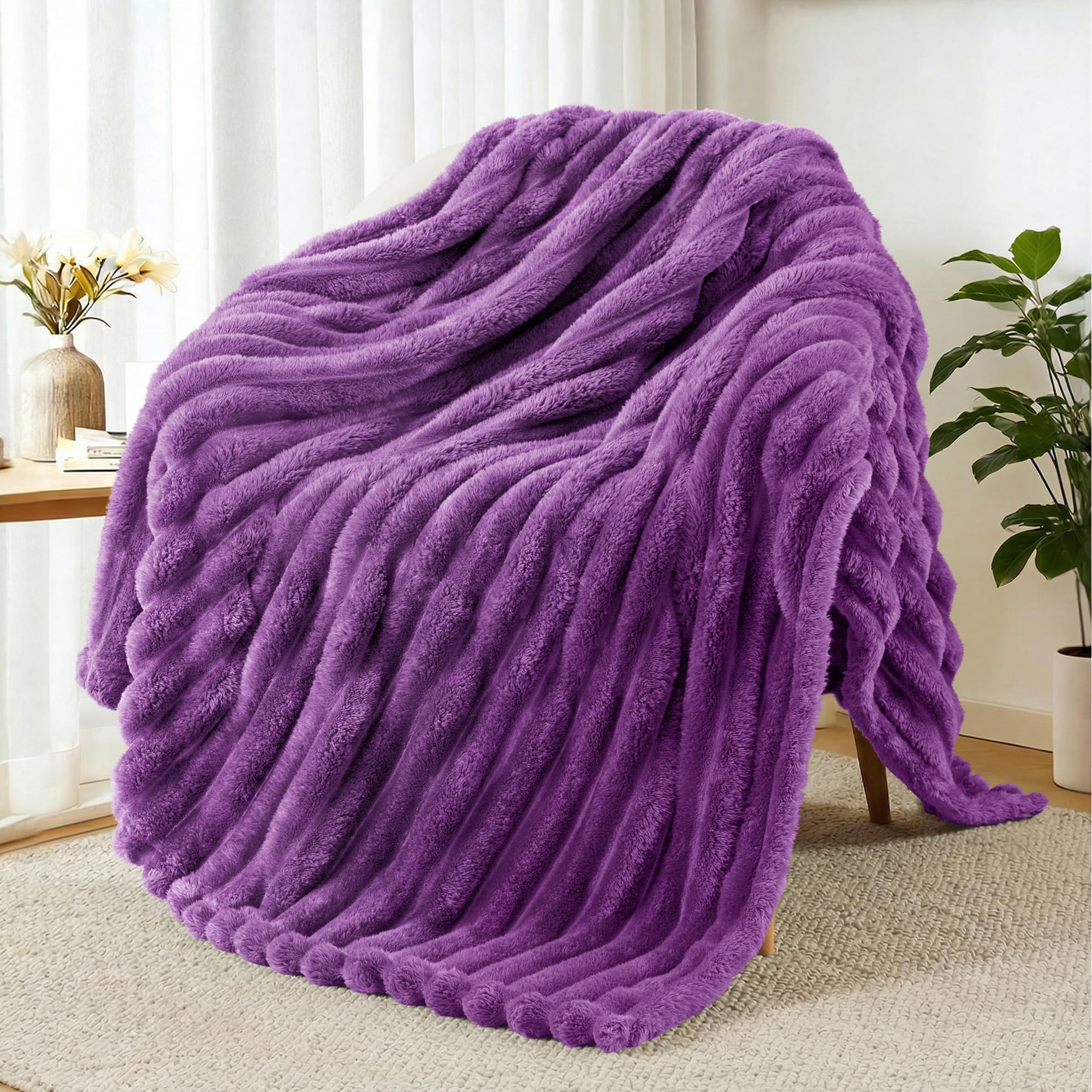Exclusivo Mezcla Kuscheldecke Flauschig Fleecedecke Flanell Decke, Leichte und Warme Wohndecke Tagesdecke für Ganzjahreszeit