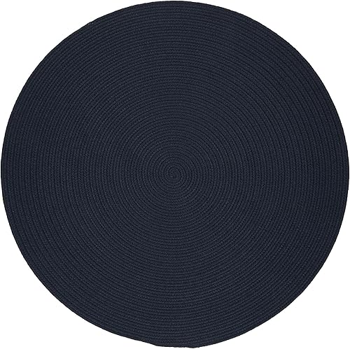 Miniatura 87 de Tapete de interior/exterior, diseño texturado trenzado, tapete reversible, Sintético, Marrón Marrón,Negro -,Azul (Hydrangea Blue),Azul