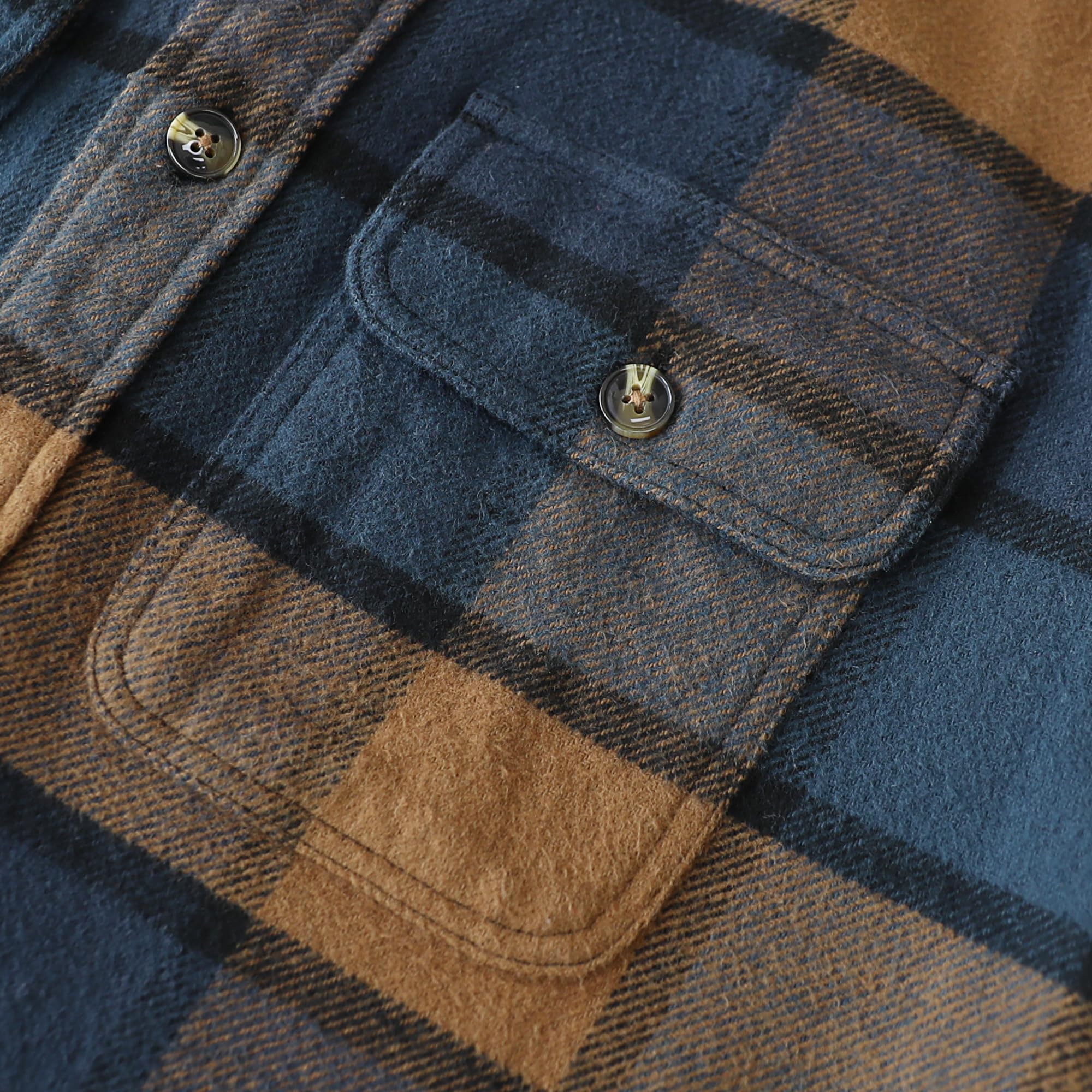 Dubinik® 13 oz Camicia da Uomo in Flanella Ultra Pesante