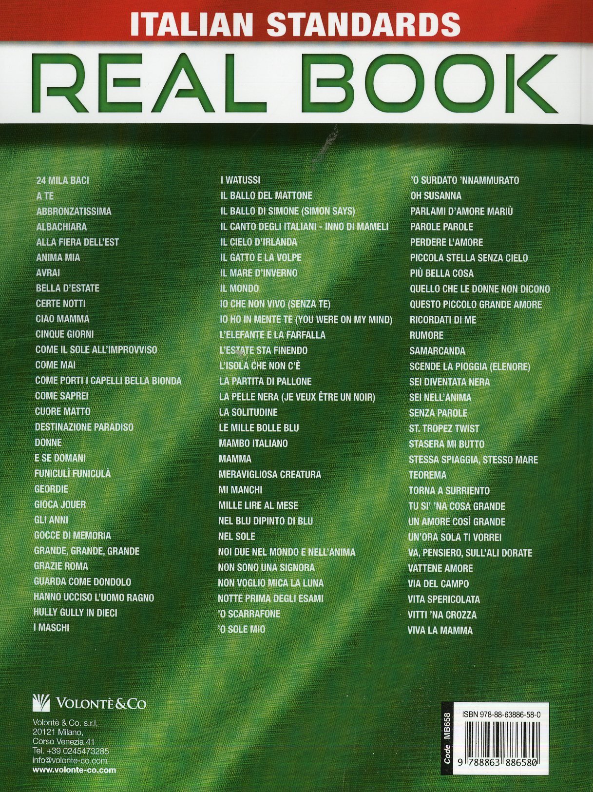 Italian standards real book. 90 songs