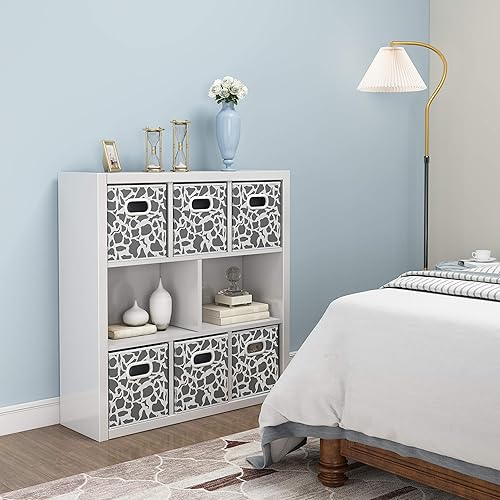 Miniatura 4 de MAX Houser Contenedores de almacenamiento de tela con asas de plástico dobles para el hogar, armario, dormitorio, cajones, organizadores, plegables