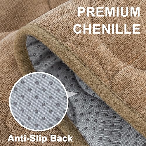 Miniatura 3 de Turquoize Funda de sofá para perros, lavable, antideslizante, para sofá de 3 cojines, funda protectora de felpilla gruesa, apta para mascotas, 36 x