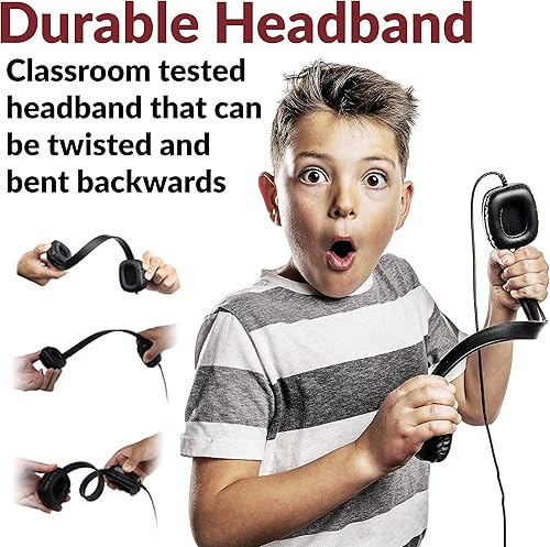 Miniatura 8 de Cyber Acoustics Auriculares estéreo USB para PC y otros dispositivos USB en la oficina, el aula o el hogar (ACM-6005C)