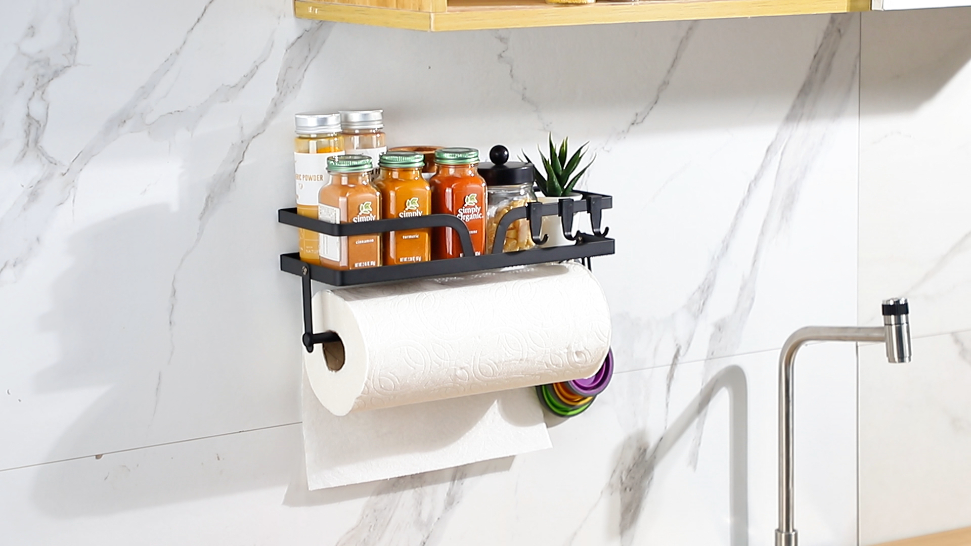 Amazon.com - Taozun Paper Towel Holder with Shelf, Kitchen Paper