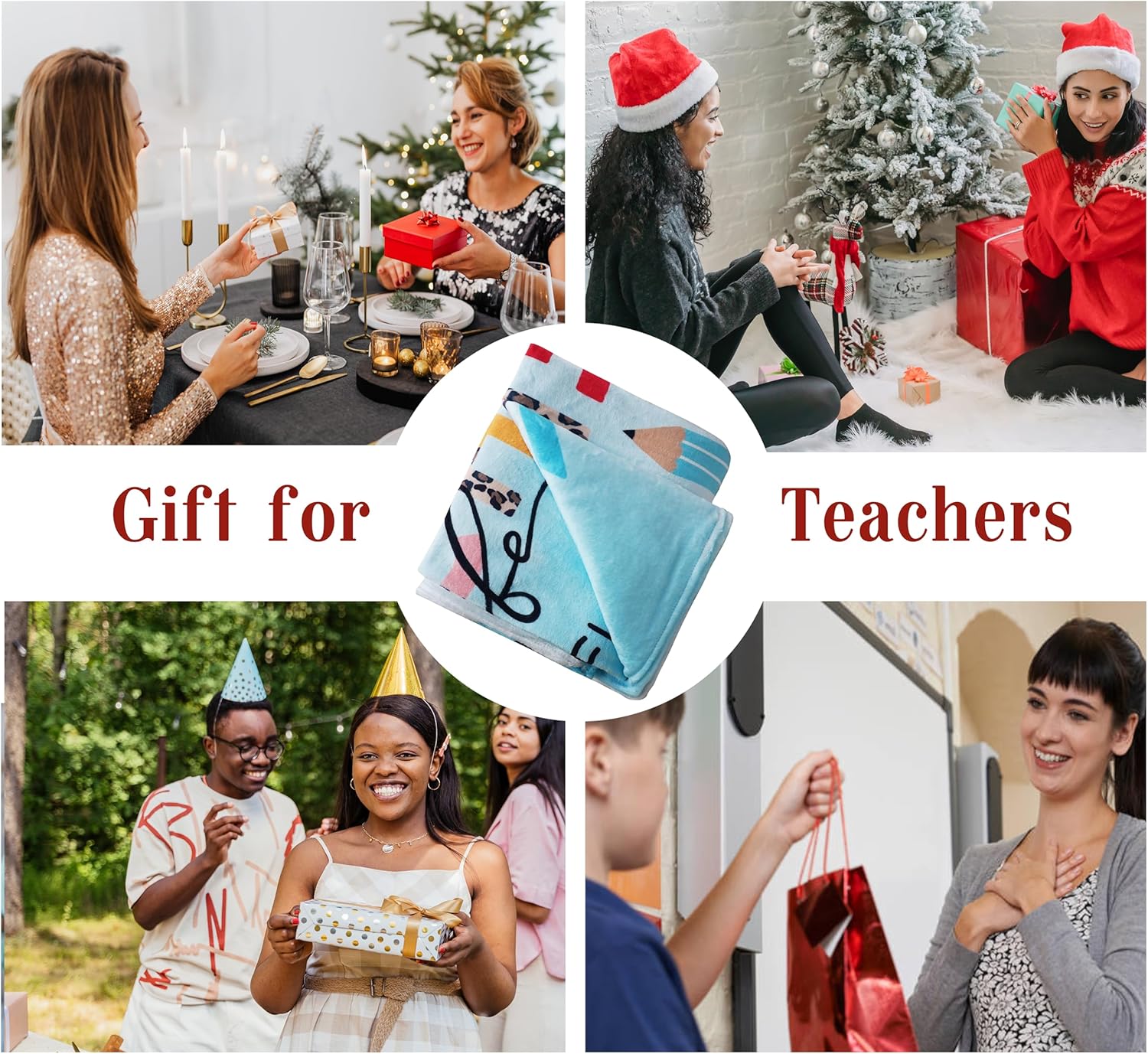 Teacher Gifts Teacher Blanket Teacher Appreciation Gifts for Teacher's Day, Graduation, Retirement, Thanksgiving, Christmas and Back to School, Teacher Blankets Throws 60"x50" - Image 2