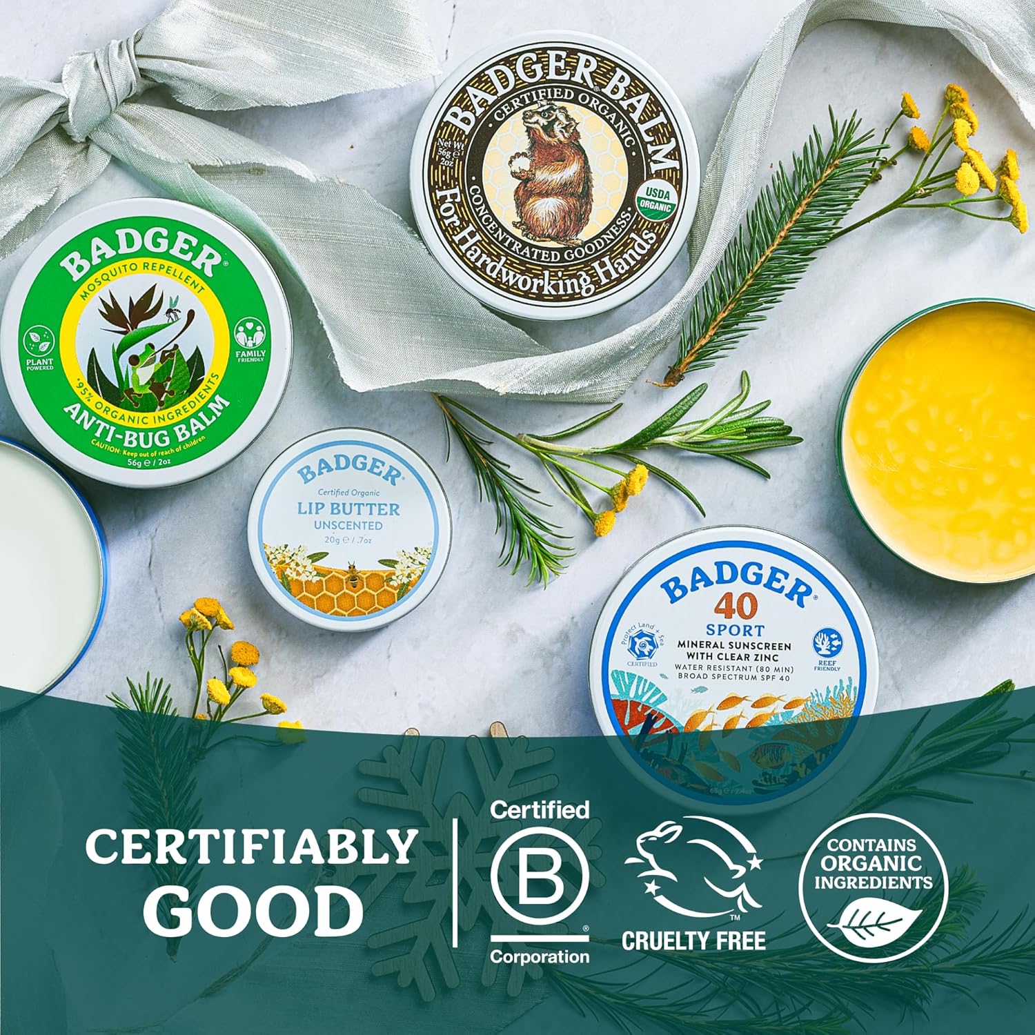Badger Healing Balm, Hard Working Hands Cream, Organic Hand Cream for Dry Cracked Hands, Long Lasting Hand Moisturizer/Dry Hands Treatment, .75 oz Tin, 3-Pack