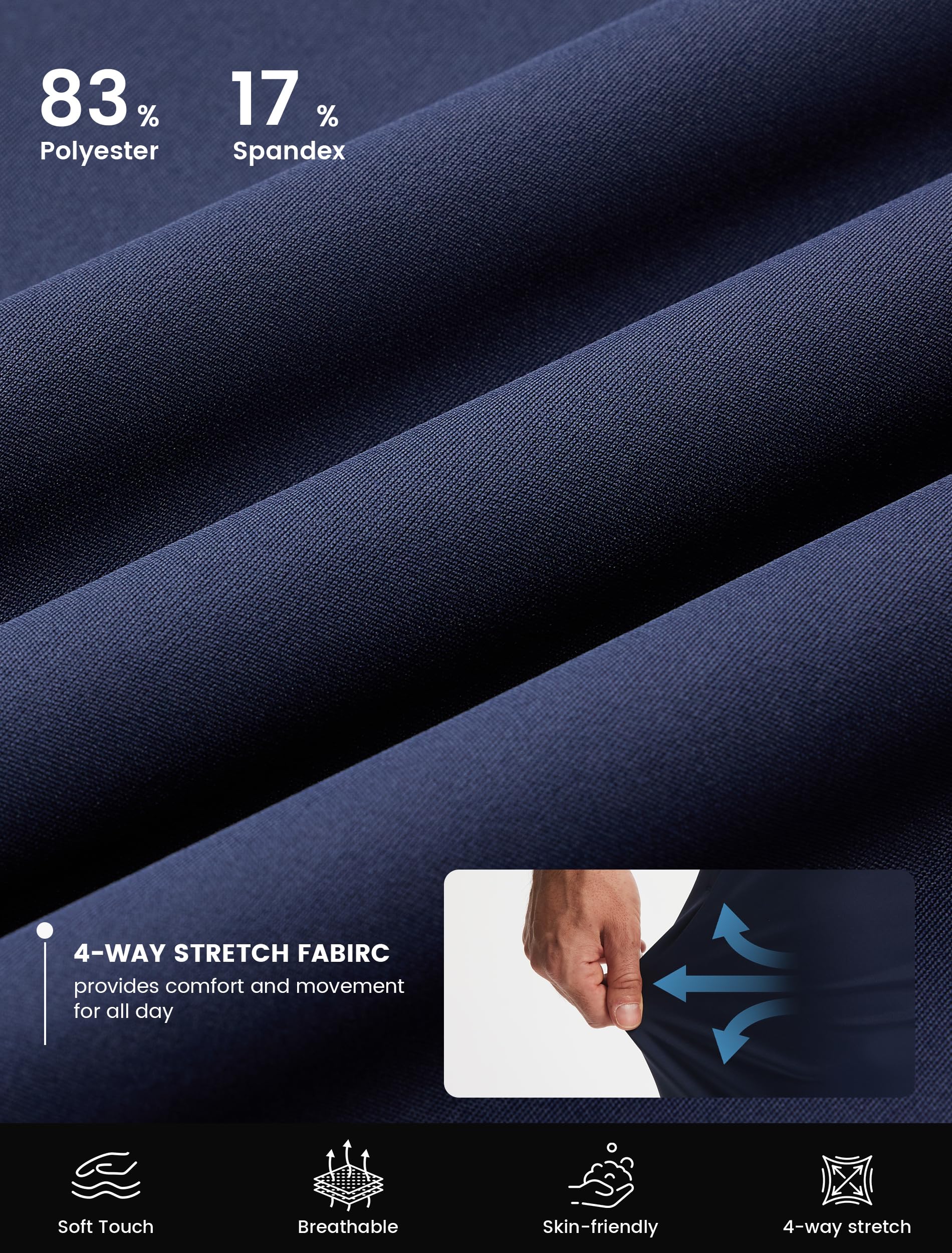 Libin Pantalon De Jogging pour Homme - Bas De Survêtement À Taille Elastique Pantalons De Sport Décontracté Training Sportswear avec Poches Zippées