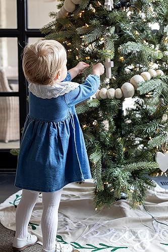 Miniatura 7 de Mud Pie Vestido de mezclilla con ojales para niñas de talla única