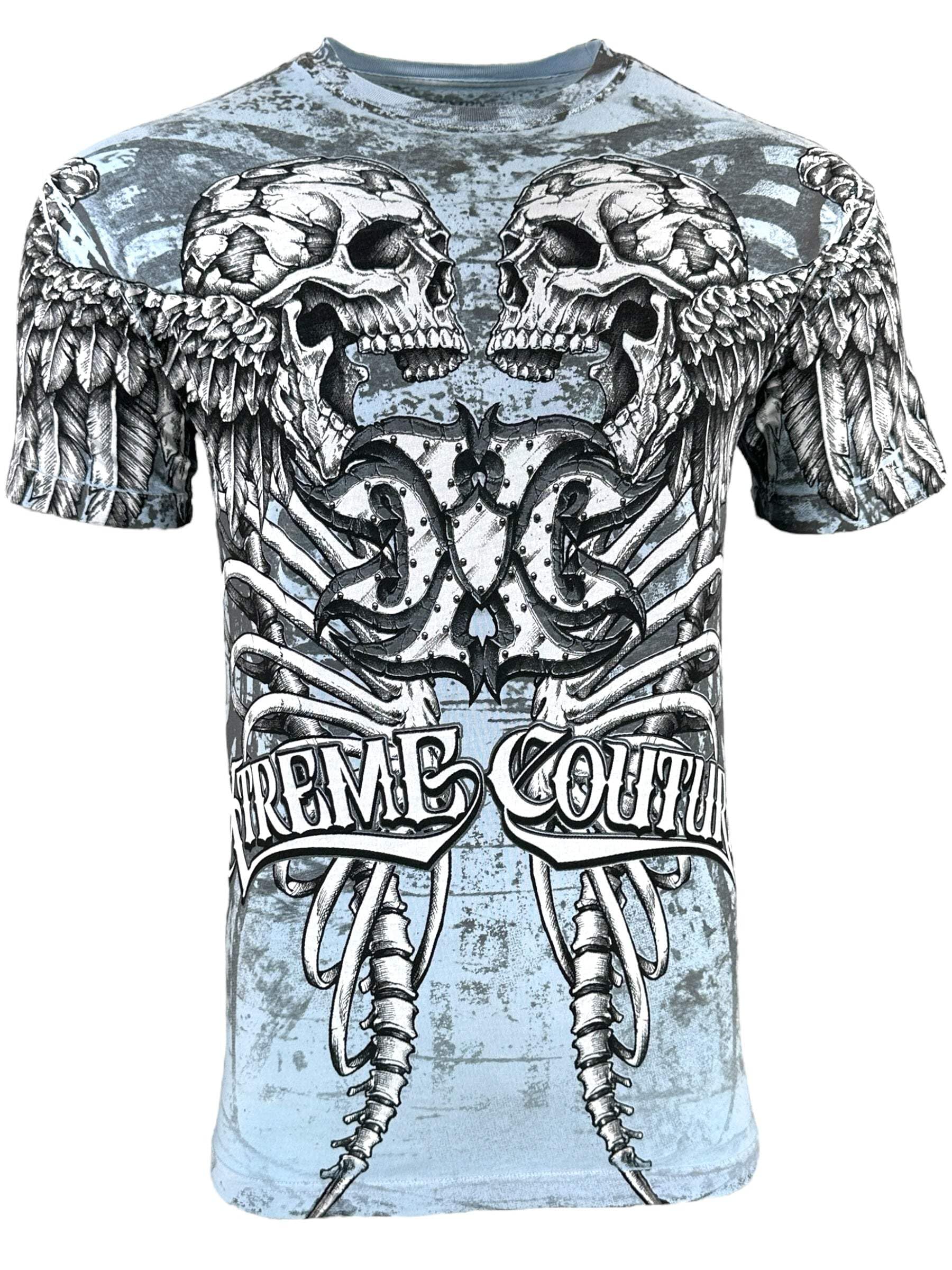 Xtreme Couture by Affliction Men's T-Shirt Decay, Blue, XXL