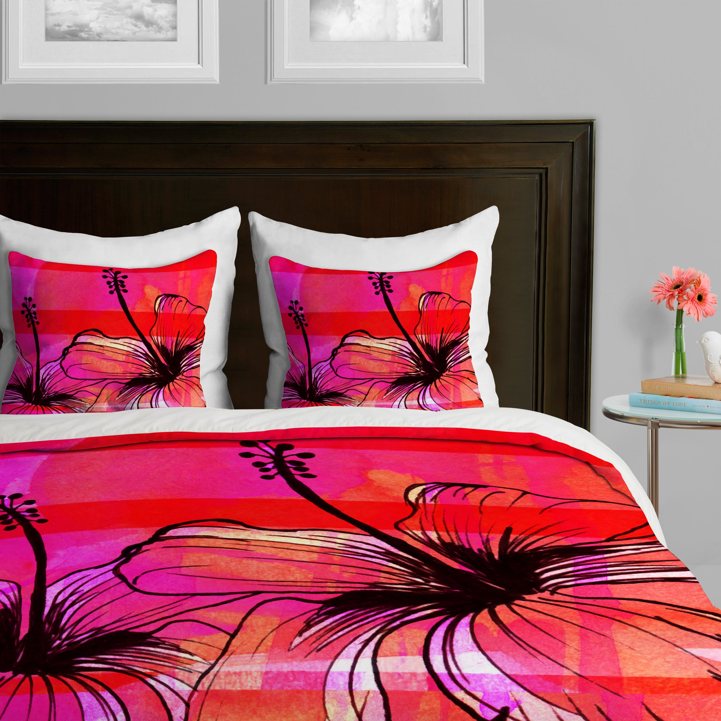 Deny Designs Sophia Buddenhagen Summer Duvet Cover, King, Pink