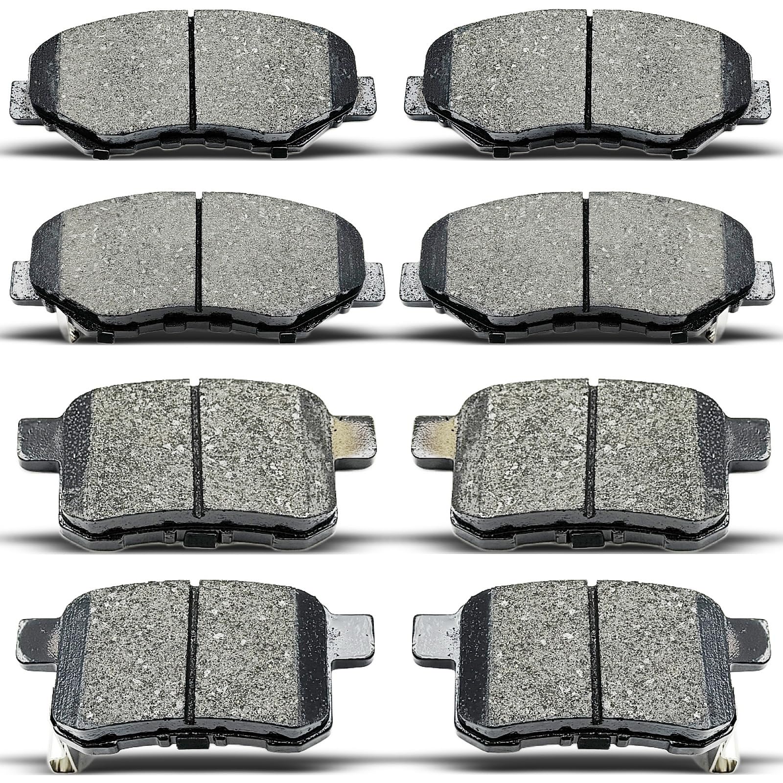 Evkingauto 8Pcs Ceramic Brake Pads (Front & Rear)