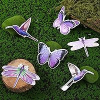 Vista 7 de Konohan 12 imanes de puerta mosquitera, mariposa, colibrí, libélula de doble cara, flexible, decorativo, retráctil, protector magnético, calcomanías