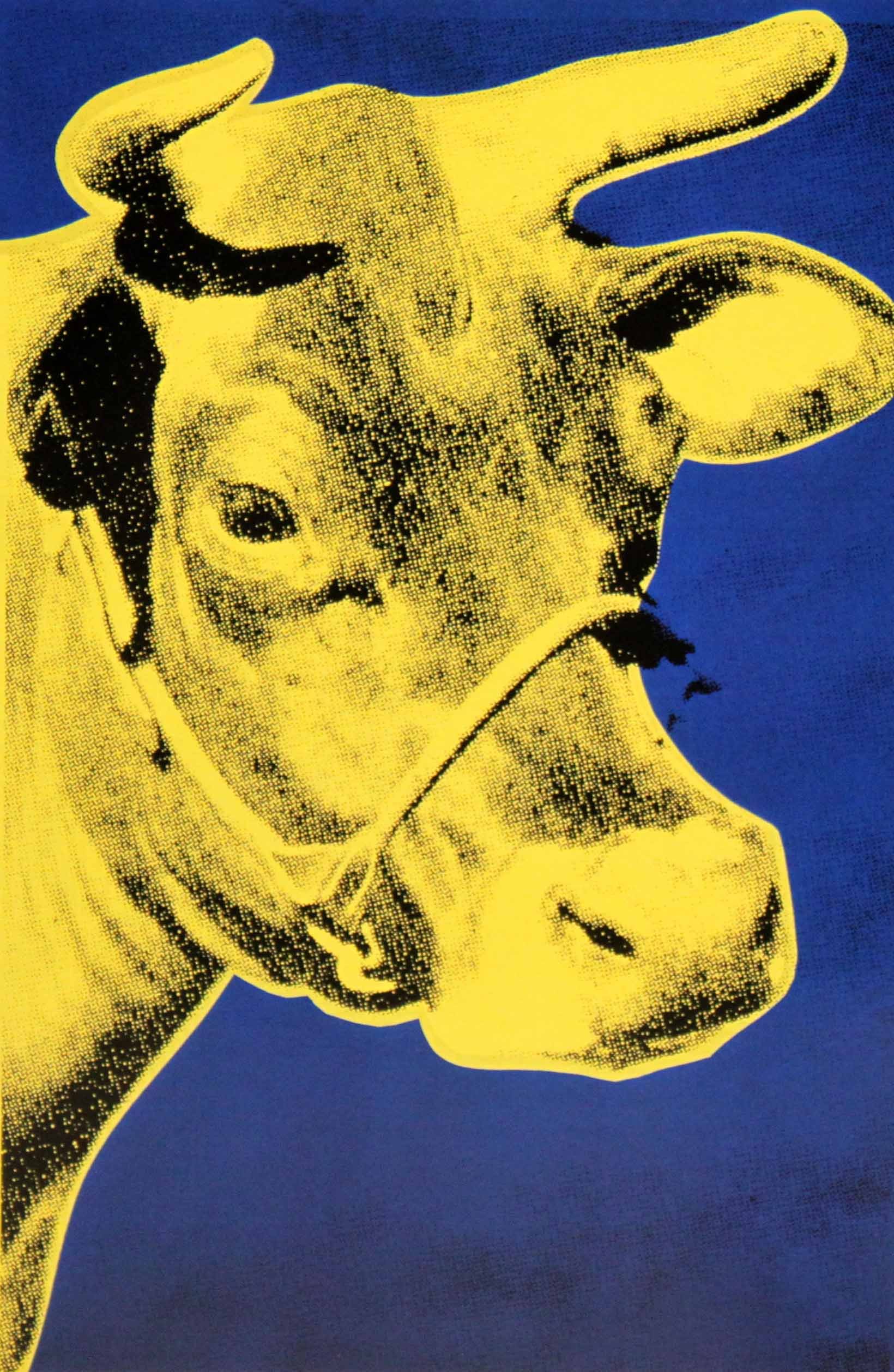 Amazon.co.jp: アンディ ウォーホル「カウ/Cow,1971(Blue&Yellow