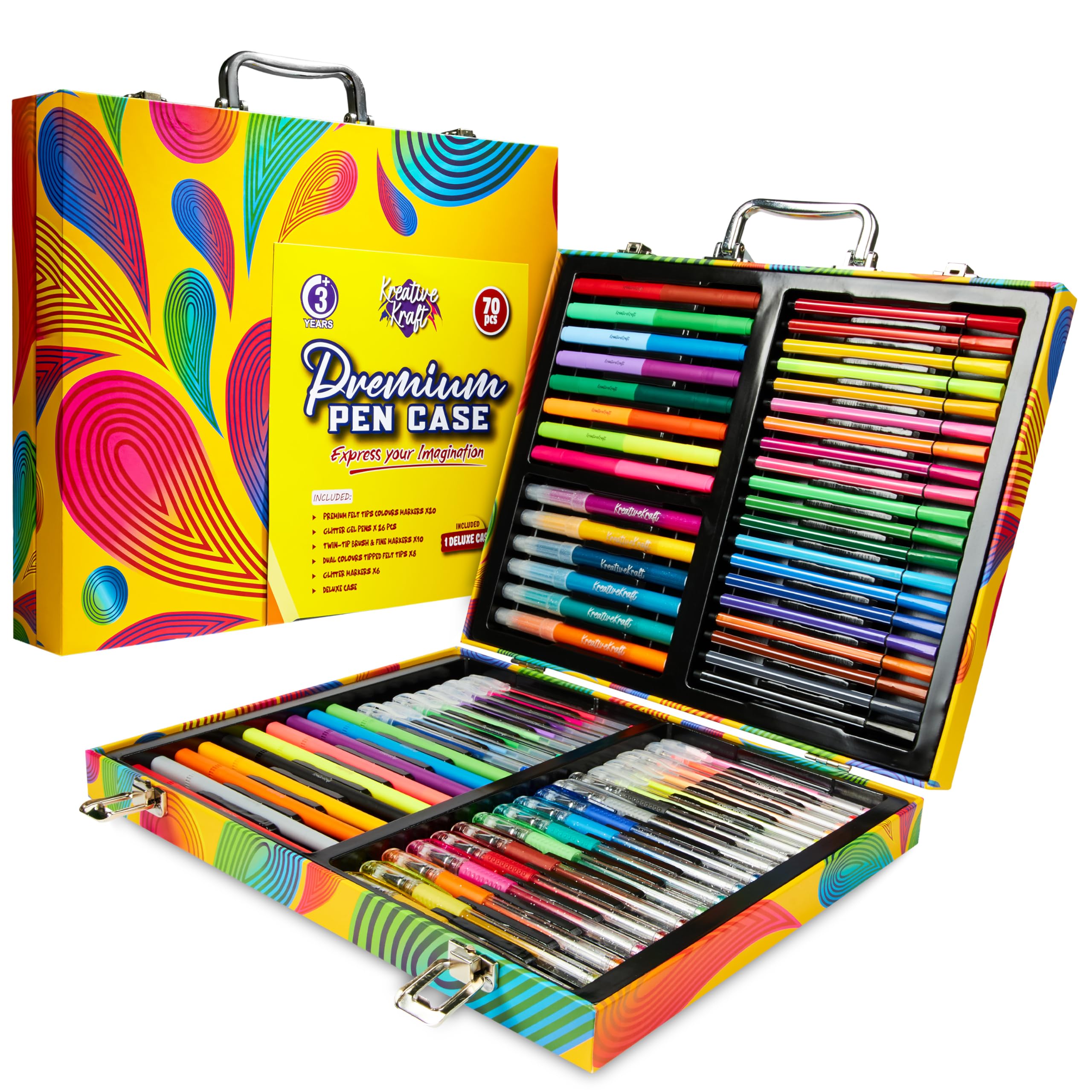 KreativeKraft Malette De Dessin Enfant Kit Dessin Coloriage Crayons De kreativekraft-malette-de-dessin-enfant-kit-dessin-coloriage-crayons-de