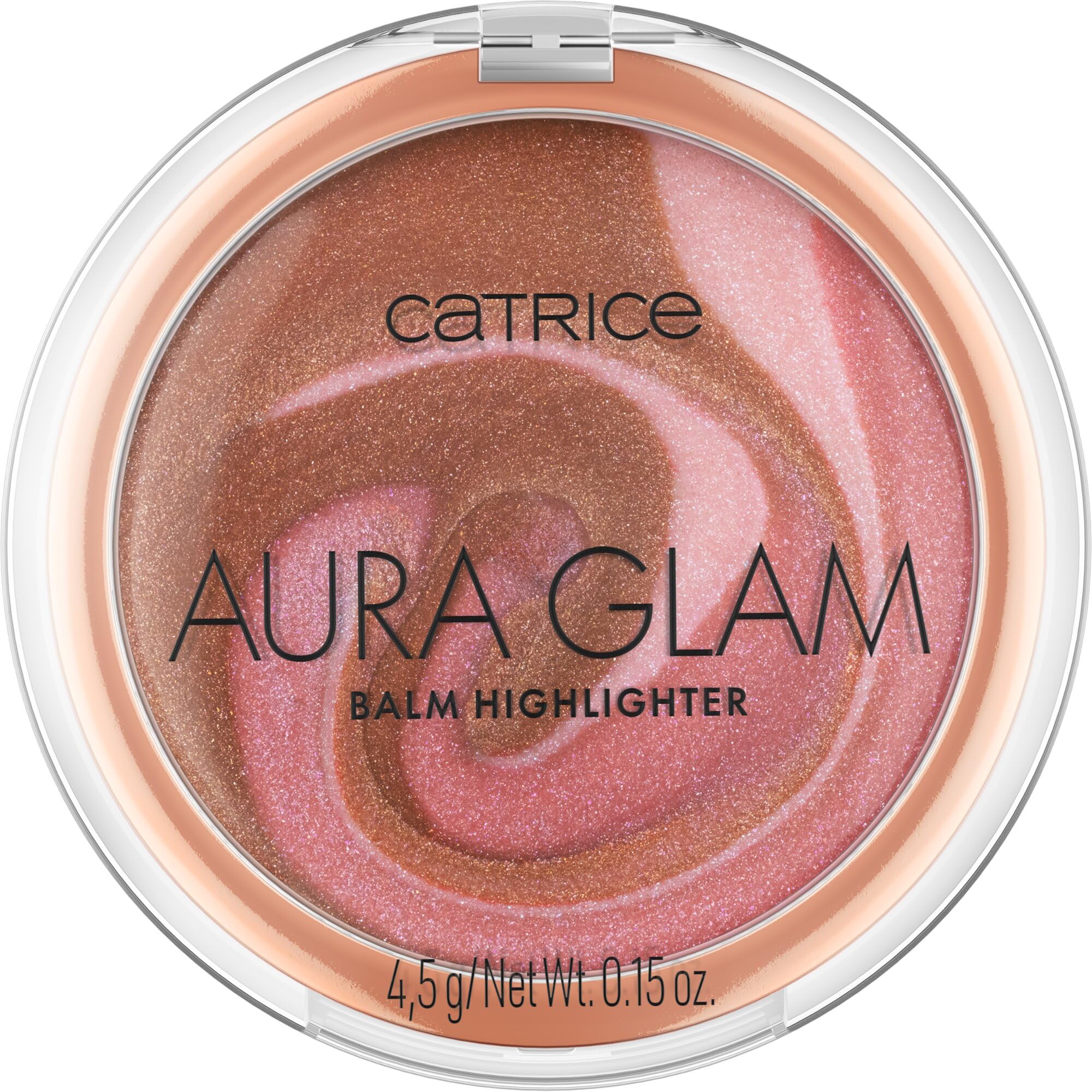 Catrice Rozświetlacz do twarzy Aura Glam, natychmiastowy wynik, świetlisty, mieniący się (4.5g)