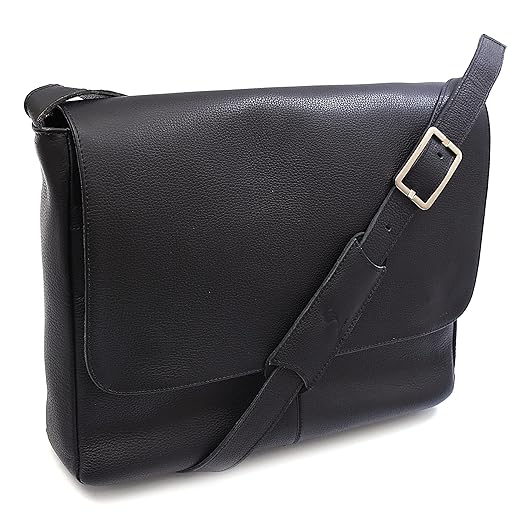 BOLSA PASTA MALETA 100% COURO PARA NOTEBOOK 15,6 POLEGADAS (PRETO)