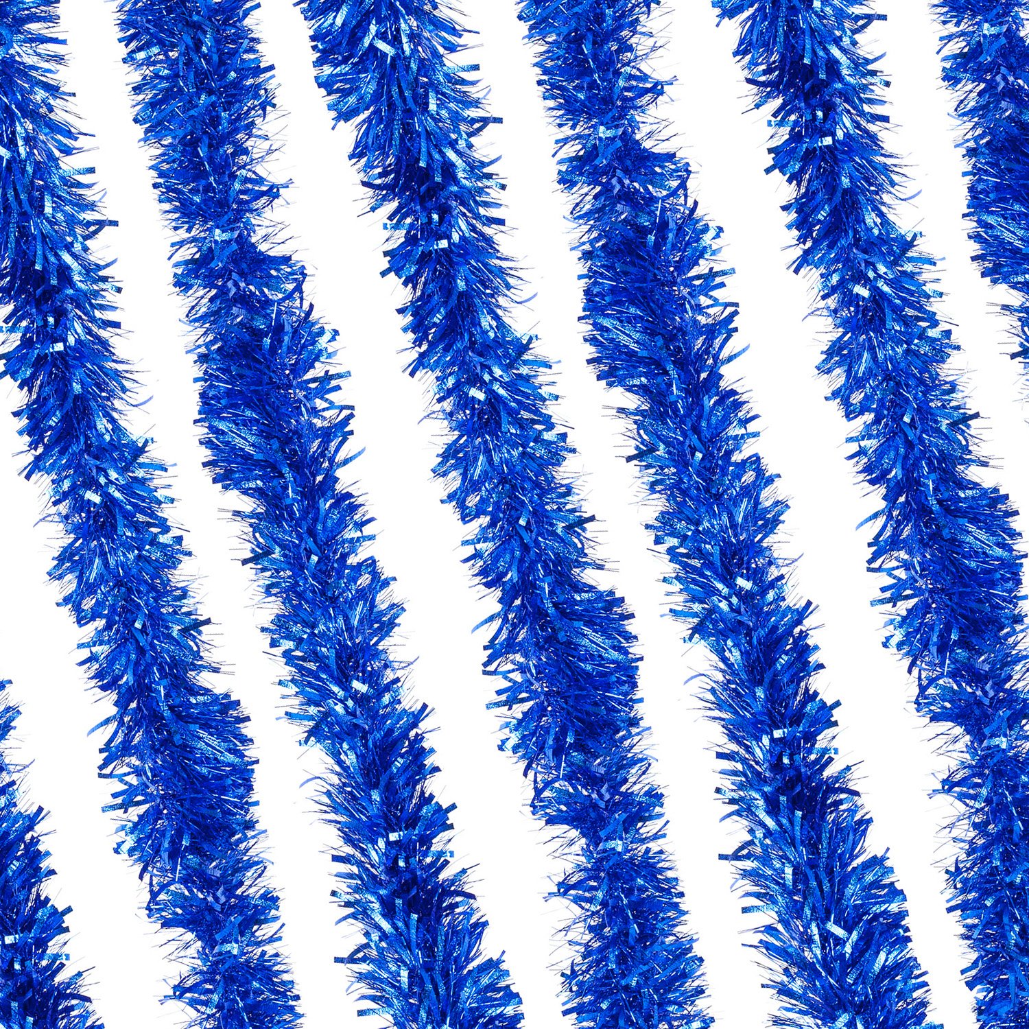 RockParty Luxury Thick Wide Metallic Christmas Tinsel – Festive Holiday Garland Decoration for Xmas Tree, Home, Office & Party Décor - (2 meters, Royal Blue)