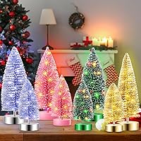Vista 2 de Varmax - Árbol navideño de mesa con purpurina y luces