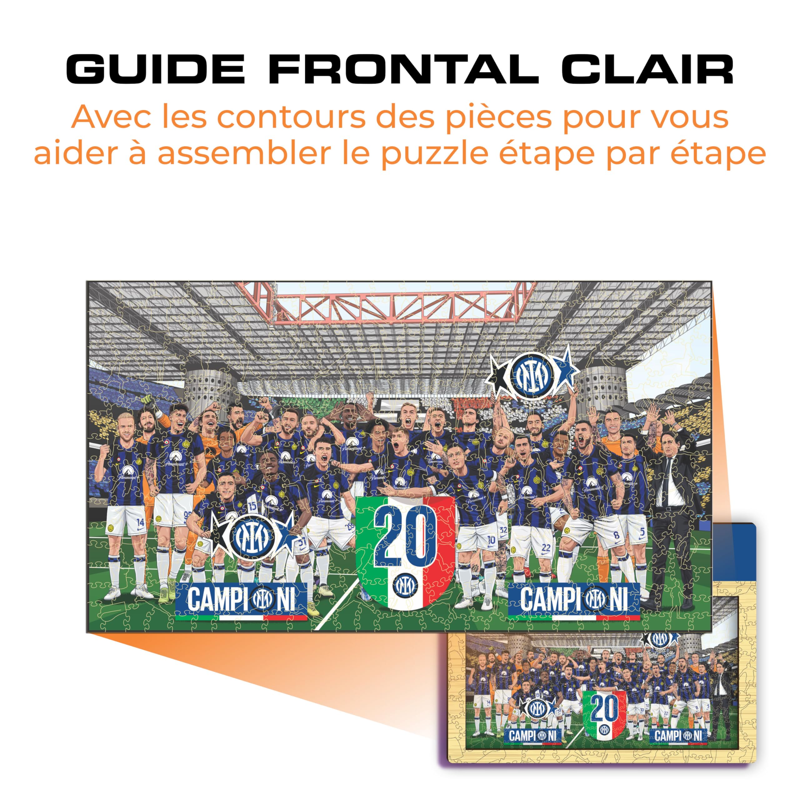 Iconic Puzzles - Puzzle en Bois, Multicolore, S, 150 pièces, Inter20Scudetto-S