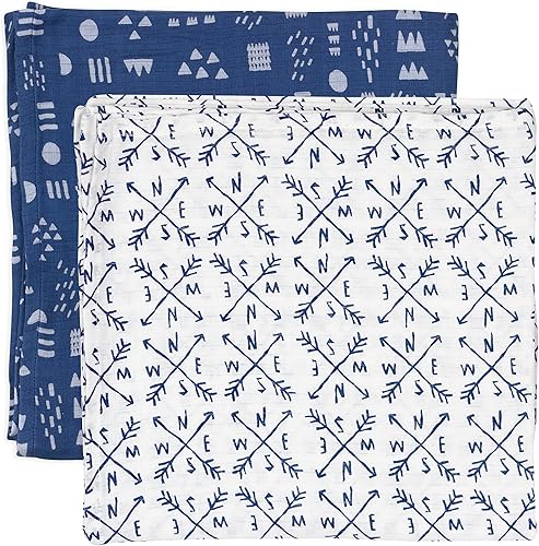 Miniatura 10 de HonestBaby Paquete de 2 mantas de algodón orgánico unisex para bebé (LEGACY)