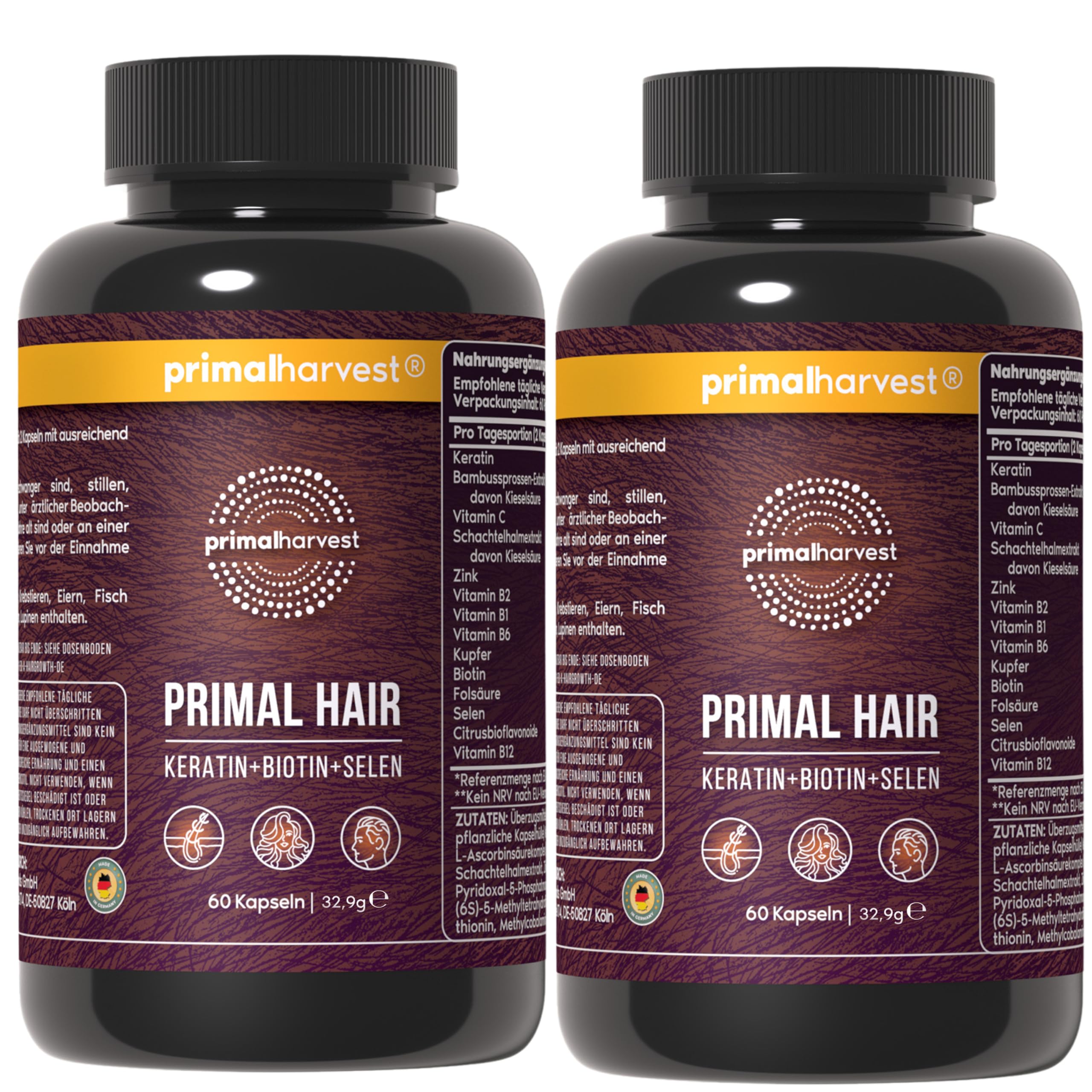 Primal Hair – Tägliches Supplement, gluten- & milchfrei, vegetarisch