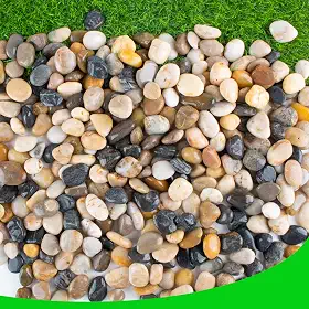CJGQ Seixos para plantas, 3,2 kg, rochas naturais de rio para jardim, aquários, cascalho de 3 a 1,5 polegadas