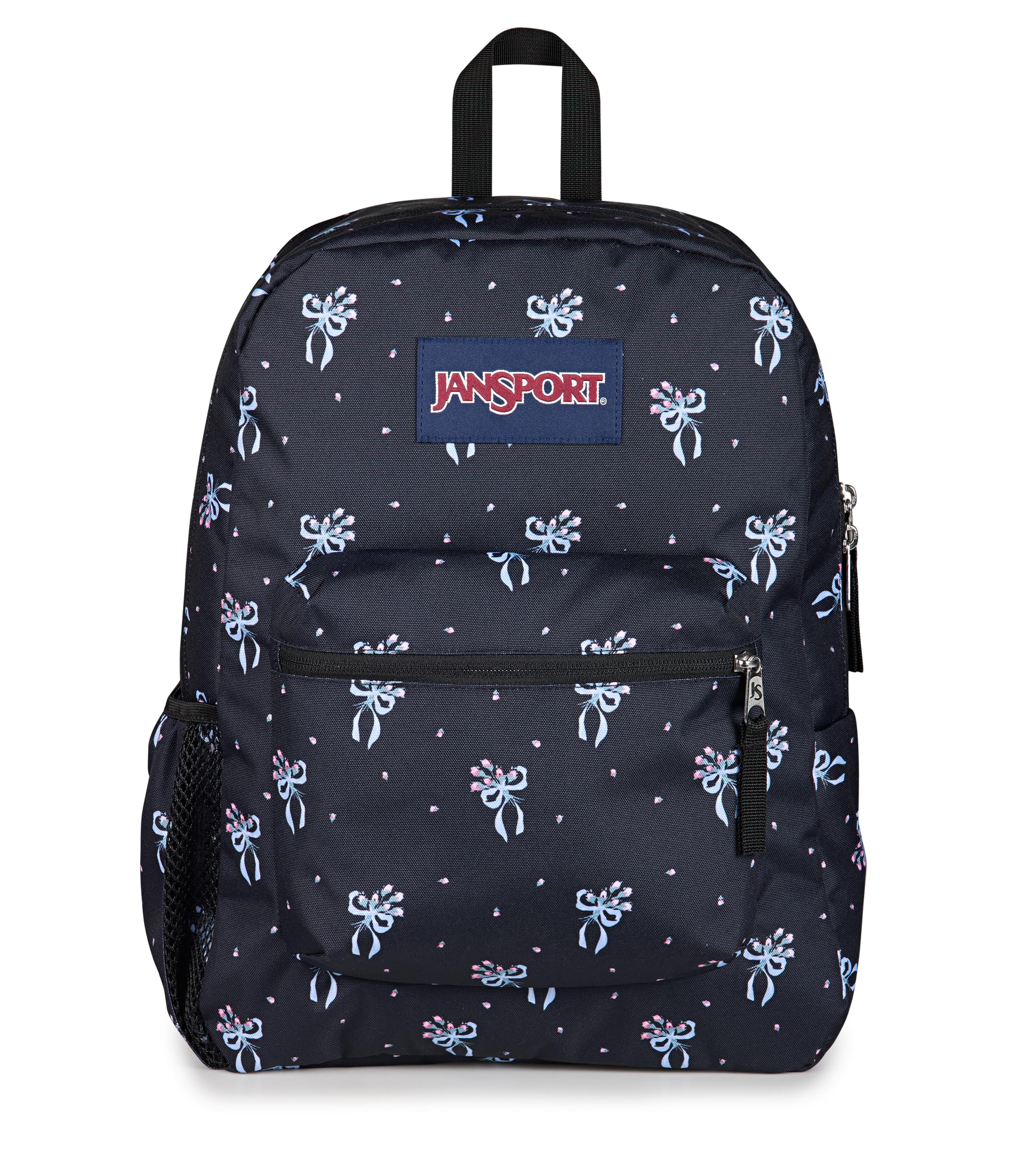 JanSport 26L Cross Town Backpack – 12 inch Daypack, Pastel Petals Black