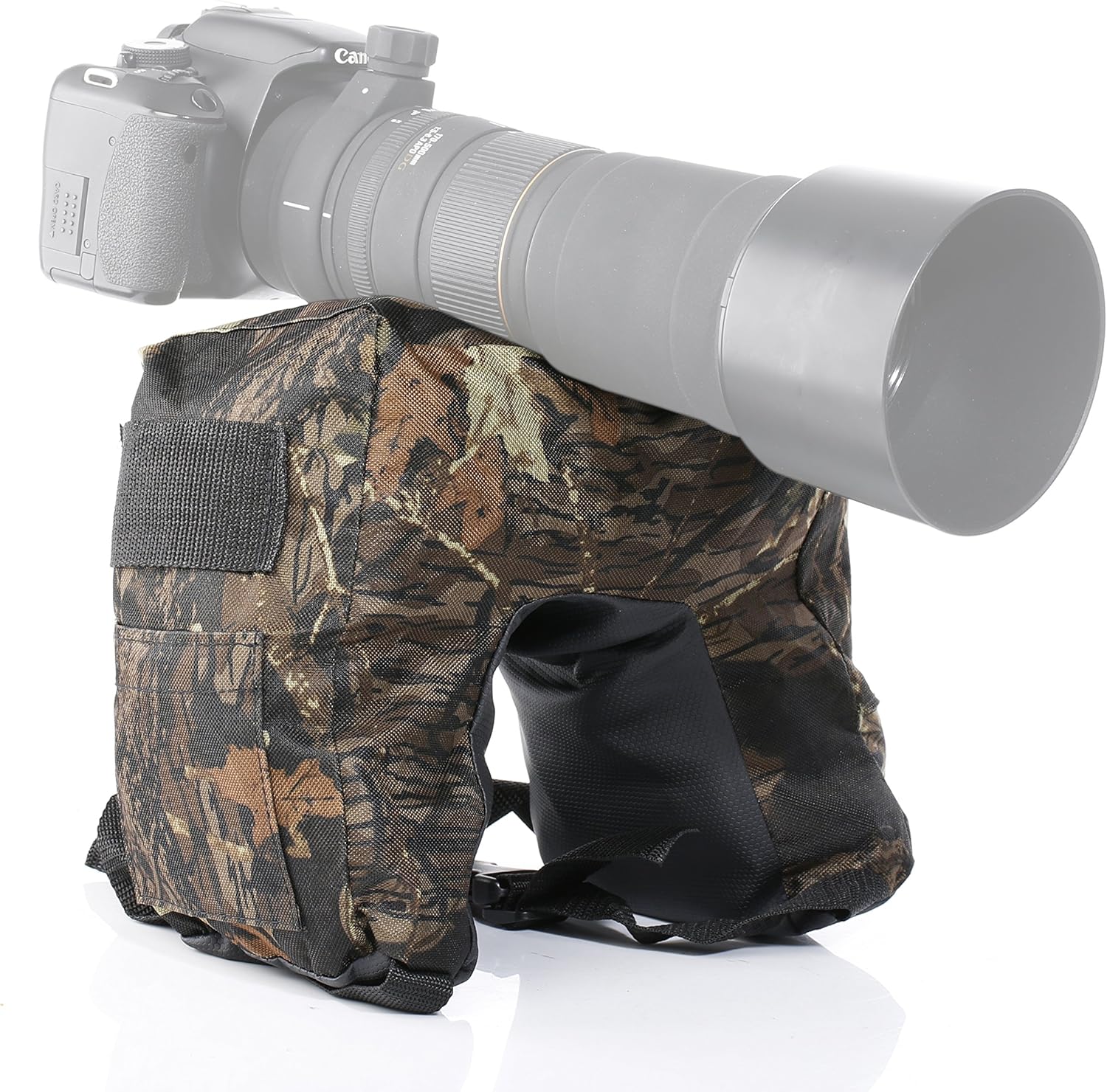 Movo Photo THB03 Camouflage Camera Lens Bean Bag with Head